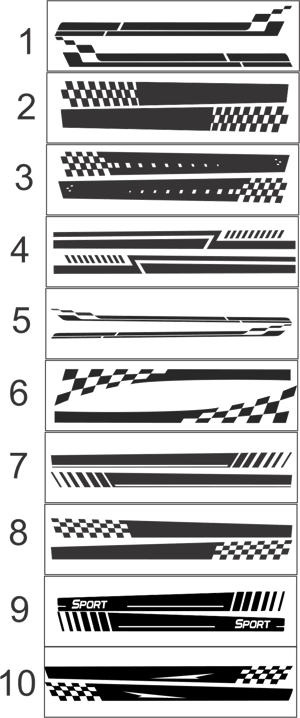 ADESIVO FAIXA LATERAL ( o par)