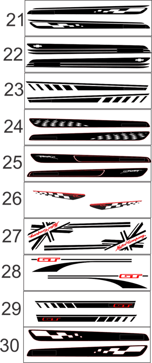 ADESIVO FAIXA LATERAL ( o par) mod. 3