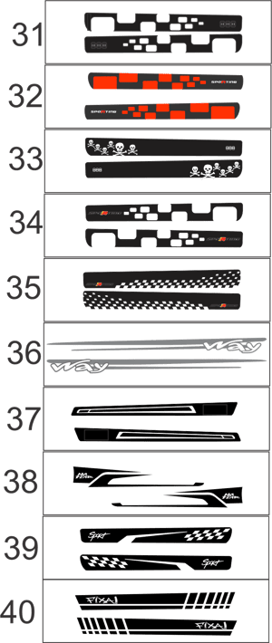 ADESIVO FAIXA LATERAL ( o par) mod. 4