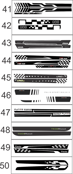 ADESIVO FAIXA LATERAL ( o par) mod. 5