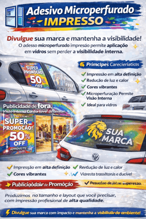 Adesivo perfurado (mt2)