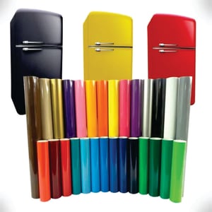 Adesivo para geladeira Vinil  4x0 color BRILHO OU FOSCO Sem acabamento 