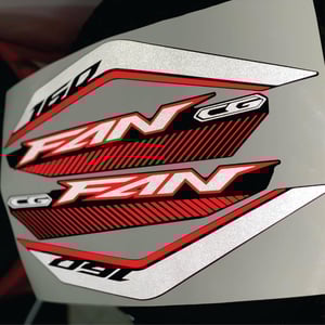 KIT ADESIVO FAN 160 2022 (refletivo) adesivo automotivo  colorido refletivo corte contorno 