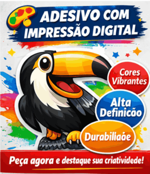 Adesivo impresso (metro quadrado) Vinil Branco 010   impresso Sem acabamento 