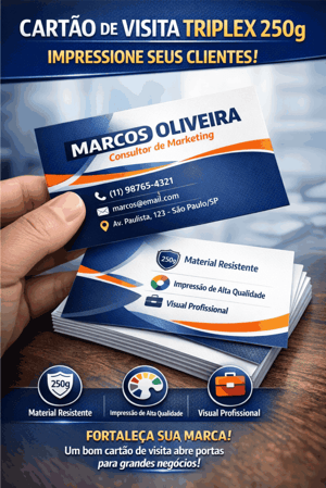 CARTÃO DE VISITA Couchê 250g 9x5cm colorido Verniz Total frente Corte Reto 