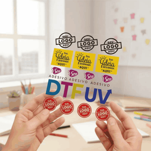 Adesivo DTF UV Vinil   impresso Com Recorte 