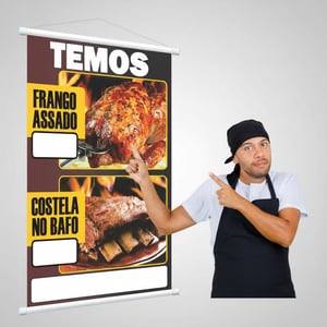 Banner Lona 440g  0 impresso Madeira e cordinha 