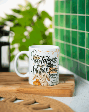 CANECA TALENTO Porcelana 96x150mm colorido Sublimação  