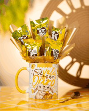 CANECA OURO BRANCO Porcelana 96x150mm colorido Sublimação  