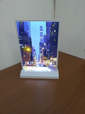 Display Luminoso porta imagem A4 frente e verso