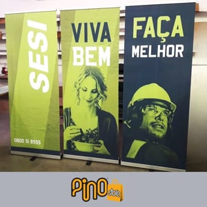 Banner Roll Up em Tecido Sublimação 80x200cm