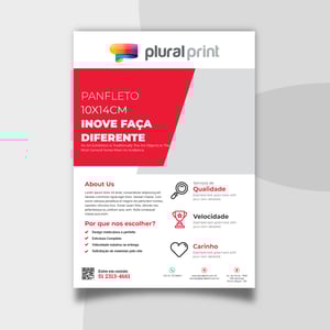 Panfleto • Flyer Couchê Brilho 90g 10x14cm 4x0   