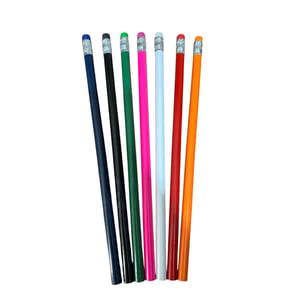 Lápis com Borracha Colorida grau de dureza HB Ø 07 x 190 mm Lápis com Borracha colorida, grafite preto 0,7x1,9cm Colorido   