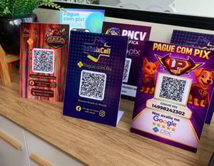 PLACA PIX  - PVC - 15X22 PVC - ADESIVO 15X22MM  FRENTE 4X0 Corte Reto 