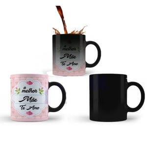Caneca magica Ceramica 320 ml 4 Cores Glitter  Sob encomenda