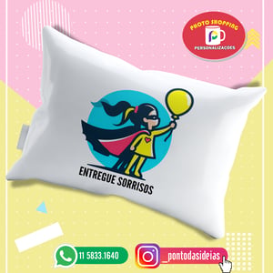 Almofada Retangular peq Algodão 30x20cm Impressão Só Frente Sublimação  