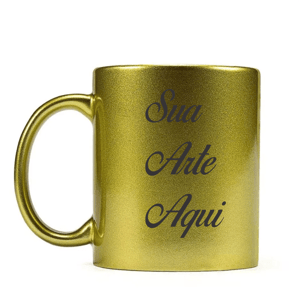 Caneca Perolada  Personalizada Ceramica 320 ml 4 Cores Glitter  Sob encomenda