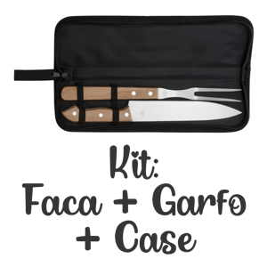 Kit Churrasco 2 Peças Com Estojo
