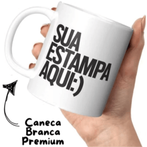 Caneca Personalizada Alça e Interior Branco