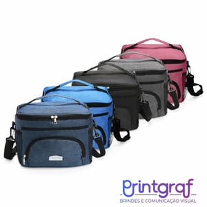 Bolsa Térmica Poliéster 10L REF: X18960 Poliéster  Impressão Silk ou DTF   