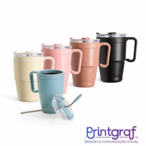 Caneca Térmica 600ml REF: X18968 INOX  Gravação a Laser  EMBALADO EM CAIXA INDIVIDUAL 