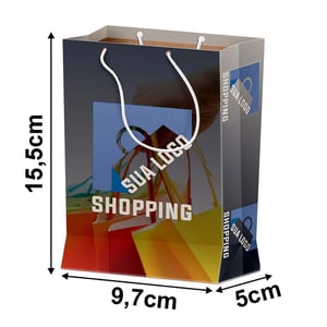 SACOLAS PERSONALIZADAS DUPLEX 221G MINI VERTICAL