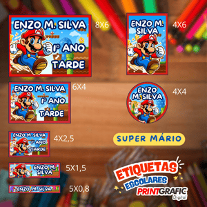 Etiquetas Escolares Premium (Prova dágua)