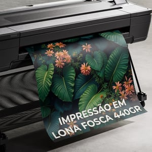 Lona Fosca 440gr/m² Lona Fosca 440gr/m² Personalizado Impressão Digital Colorida Fosco Sem Acabamento (Corte Reto) 