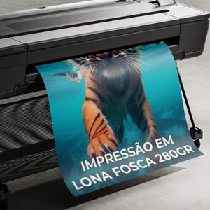 Lona Fosca 280gr/m² Lona Fosca 280gr/m² Personalizado Impressão Digital Colorida Fosco Sem Acabamento (Corte Reto) 