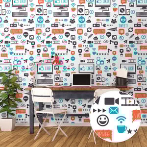 PNM4328 Vinil Auto-Adesivo 300 x 47 cm Impressão Digital A Prova d´Água Fosco 