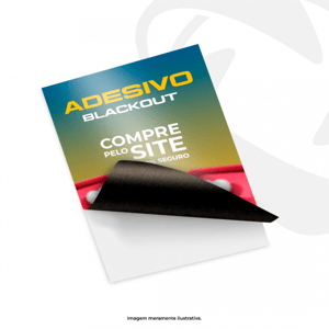 Adesivo Vinil Blockout Brilho (m²) Vinil Blockout Brilho Sob medida (m²) Digital colorida (4x0)   