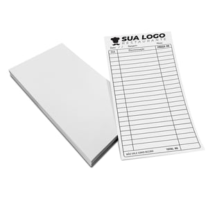 Comanda 9x20cm – 1x0 (Blocos com 100 folhas) Papel Sulfite 75g 9x20cm 1x0 (preto frente)   100 folhas por bloco