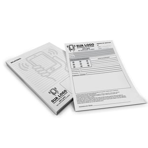 Comanda 14x20cm – 1x1 (Blocos com 100 folhas) Papel Sulfite 75g 14x20cm 1x1 (preto frente e verso)   100 folhas por bloco