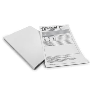 Comanda 14x20cm – 1x0 (Blocos com 100 folhas) Papel Sulfite 75g 14x20cm 1x0 (preto frente)   100 folhas por bloco