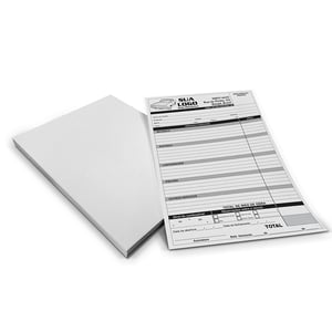 Comanda 20x28cm – 1x0 (Blocos com 100 folhas) Papel Sulfite 75g 20x28cm 1x0 (preto frente)   100 folhas por bloco