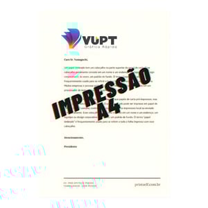 Impressão Colorida A4 Offset 75g ou Offset 90g 21x29,7 4x0, 4x1  Impressão Colorida 