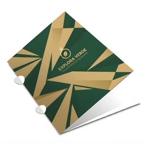 Kit 50 Pastas Personalizadas com orelhas A4 Papel Cartão 300g 21x30cm Capa impressa 4x0 Laminação Fosca na Capa Corte reto com orelhas 