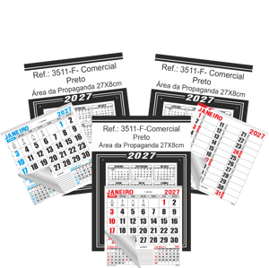 Calendário Comercial de Parede com Furo Ref.: 3511-F