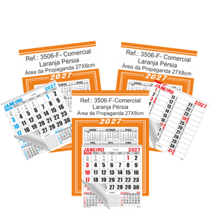 Calendário Comercial de Parede com Furo Ref.: 3506-F