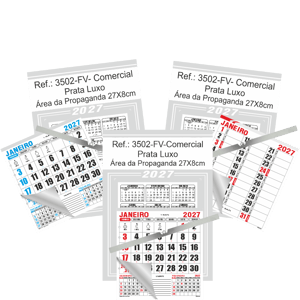 Calendário Comercial de Parede com ou sem Vareta Ref.: 3503-FV