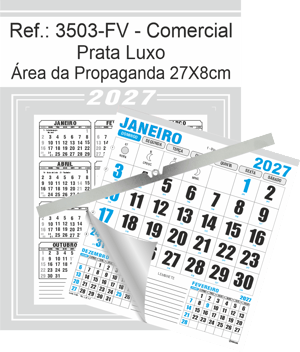 Calendário Comercial de Parede com ou sem Vareta Ref.: 3503-FV