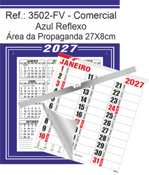 Calendário Comercial de Parede com ou sem Vareta Ref.: 3502-FV