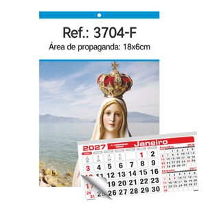 Calendário de Parede com Furo Ref.: 3700-F