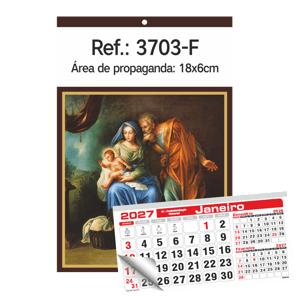 Calendário de Parede com Furo Ref.: 3700-F