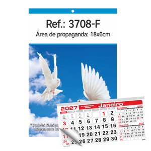 Calendário de Parede com Furo Ref.: 3700-F