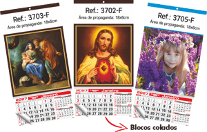 Calendário de Parede com Furo Ref.: 3700-F