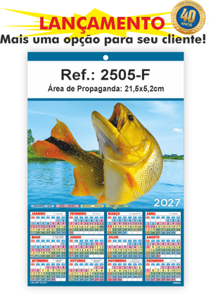 Folhinha de Parede Linha 2500