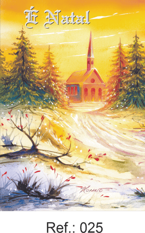 Cartão de Natal 15,5x11 cm com Envelope