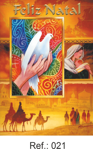 Cartão de Natal 15,5x11 cm com Envelope