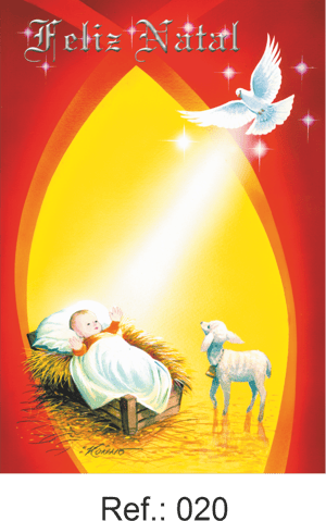 Cartão de Natal 15,5x11 cm com Envelope